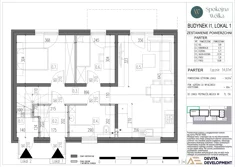 Mieszkanie, 54,97 m², 3 pokoje, parter, oferta nr I1/1