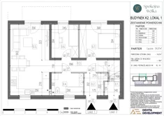 Mieszkanie, 54,97 m², 3 pokoje, parter, oferta nr K2/1