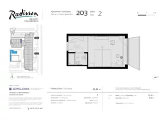 Apartament inwestycyjny, 24,64 m², 1 pokój, piętro 2, oferta nr 203