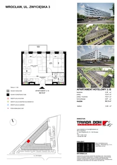 Apartament inwestycyjny, 38,00 m², 2 pokoje, piętro 3, oferta nr 3/15