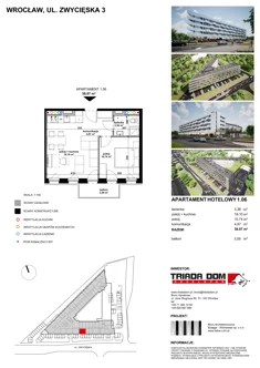 Apartament inwestycyjny, 38,01 m², 2 pokoje, piętro 1, oferta nr 1/06