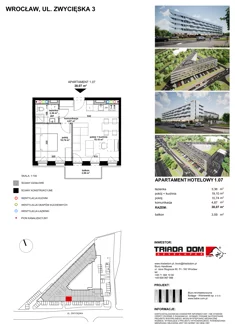 Apartament inwestycyjny, 38,01 m², 2 pokoje, piętro 1, oferta nr 1/07