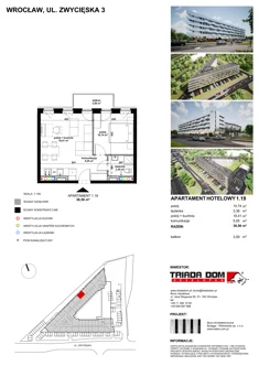 Apartament inwestycyjny, 38,65 m², 2 pokoje, piętro 1, oferta nr 1/19