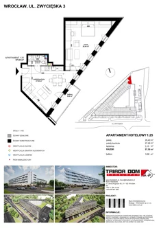 Apartament inwestycyjny, 57,41 m², 2 pokoje, piętro 1, oferta nr 1/25