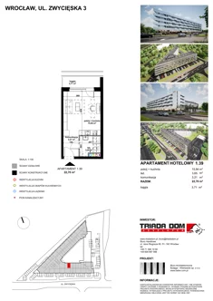 Apartament inwestycyjny, 22,62 m², 1 pokój, piętro 1, oferta nr 1/39