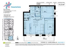 Mieszkanie, 70,23 m², 3 pokoje, piętro 5, oferta nr C/5/63