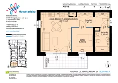 Mieszkanie, 41,17 m², 2 pokoje, piętro 2, oferta nr A/2/18