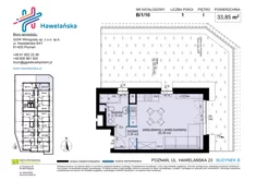 Mieszkanie, 33,85 m², 1 pokój, piętro 1, oferta nr B/1/10