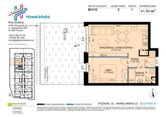 Mieszkanie, 41,50 m², 2 pokoje, piętro 1, oferta nr B/1/12