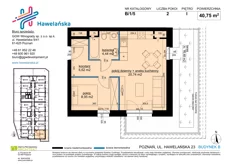 Mieszkanie, 40,75 m², 2 pokoje, piętro 1, oferta nr B/1/5