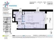 Mieszkanie, 33,85 m², 1 pokój, piętro 10, oferta nr B/10/112