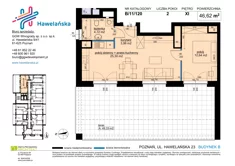 Mieszkanie, 46,62 m², 2 pokoje, piętro 11, oferta nr B/11/120