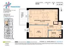 Mieszkanie, 41,50 m², 2 pokoje, piętro 3, oferta nr B/3/36