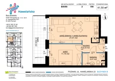 Mieszkanie, 41,50 m², 2 pokoje, piętro 8, oferta nr B/8/95