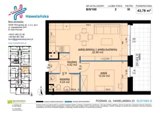 Mieszkanie, 43,78 m², 2 pokoje, piętro 9, oferta nr B/9/100