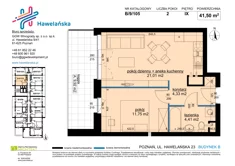 Mieszkanie, 41,50 m², 2 pokoje, piętro 9, oferta nr B/9/105