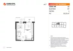 Mieszkanie, 33,25 m², 2 pokoje, piętro 1, oferta nr B7/11
