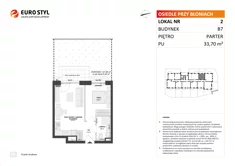 Mieszkanie, 33,70 m², 2 pokoje, parter, oferta nr B7/2