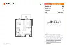 Mieszkanie, 33,15 m², 2 pokoje, piętro 2, oferta nr B7/34