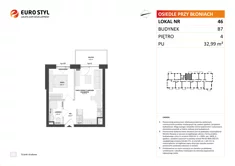 Mieszkanie, 32,99 m², 2 pokoje, piętro 4, oferta nr B7/46