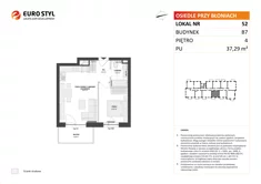 Mieszkanie, 37,29 m², 2 pokoje, piętro 4, oferta nr B7/52