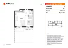 Mieszkanie, 37,58 m², 2 pokoje, parter, oferta nr B7/6