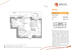 Mieszkanie, 45,97 m², 2 pokoje, parter, oferta nr F/5