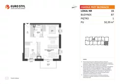 Mieszkanie, 50,39 m², 3 pokoje, piętro 1, oferta nr B7/15