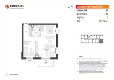 Mieszkanie, 50,39 m², 3 pokoje, piętro 2, oferta nr B7/27