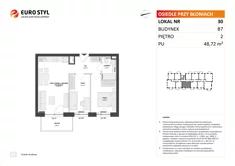 Mieszkanie, 48,72 m², 3 pokoje, piętro 2, oferta nr B7/30