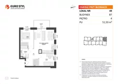 Mieszkanie, 51,50 m², 3 pokoje, piętro 4, oferta nr B7/49