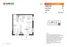 Mieszkanie, 50,39 m², 3 pokoje, piętro 4, oferta nr B7/50