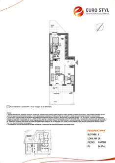 Mieszkanie, 64,37 m², 3 pokoje, parter, oferta nr Ł/28