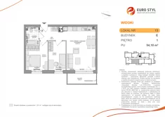 Mieszkanie, 54,10 m², 3 pokoje, piętro 1, oferta nr E/13
