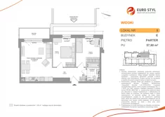 Mieszkanie, 57,80 m², 3 pokoje, parter, oferta nr E/5
