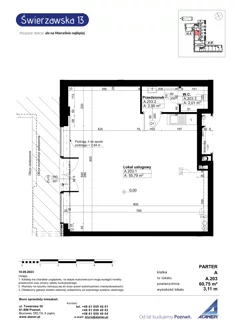 Lokal użytkowy, 60,75 m², oferta nr A.203