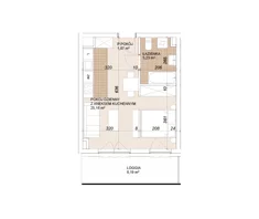 Mieszkanie, 32,28 m², 1 pokój, piętro 1, oferta nr E1-1-23