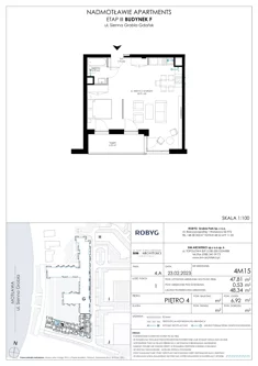 Mieszkanie, 47,81 m², 1 pokój, piętro 4, oferta nr F.4M15