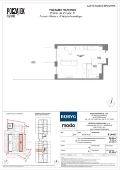 Mieszkanie, 28,83 m², 1 pokój, parter, oferta nr B.0M07