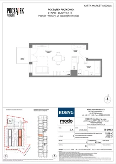 Mieszkanie, 29,18 m², 1 pokój, piętro 1, oferta nr B.1M13