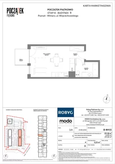 Mieszkanie, 29,18 m², 1 pokój, piętro 4, oferta nr B.4M15