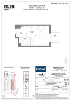 Mieszkanie, 25,95 m², 1 pokój, piętro 5, oferta nr B.5M07