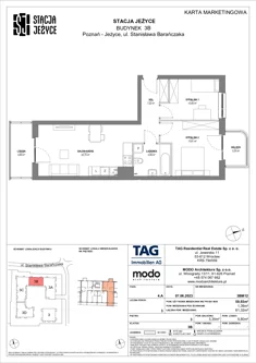 Mieszkanie, 59,93 m², 3 pokoje, piętro 3, oferta nr 3BM12