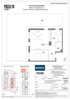 Mieszkanie, 64,81 m², 3 pokoje, parter, oferta nr B.0M16