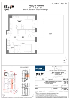 Mieszkanie, 56,16 m², 3 pokoje, parter, oferta nr B.0M19