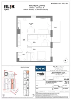 Mieszkanie, 58,70 m², 3 pokoje, piętro 3, oferta nr B.3M22