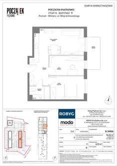 Mieszkanie, 56,22 m², 3 pokoje, piętro 5, oferta nr B.5M06