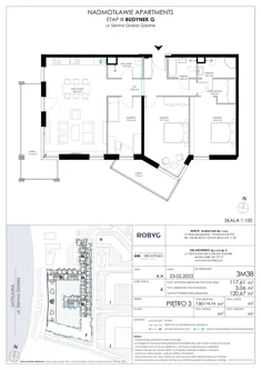 Mieszkanie, 117,61 m², 4 pokoje, piętro 3, oferta nr G'.3M38