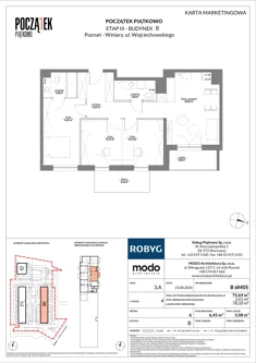 Mieszkanie, 75,69 m², 4 pokoje, piętro 6, oferta nr B.6M05