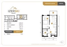 Apartament inwestycyjny, 41,08 m², 2 pokoje, piętro 3, oferta nr E.03.05